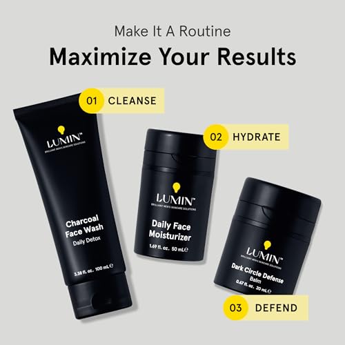 Lumin Daily Face Moisturizer for Men ? Lightweight Hydrating Cream with Niacinamide, Men¡¯s Face Lotion for Normal, Combination & Sensitive Skin, Korean Skincare, Smooth & Nourishing, 50ml, 2 Pack
