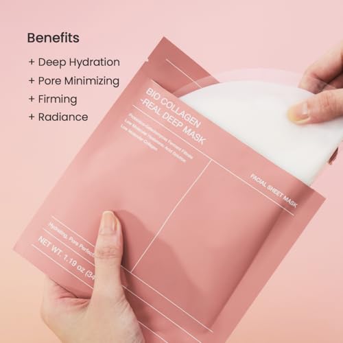 BIODANCE Collagen Duo: Bio Collagen Real Deep Mask & Collagen Peptide Serum Pink Duo Bundle for Glass Skin, Plumping Hydration, Firming, Korean Skin Care, Skin Care Set