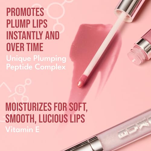 Buxom Full-On Tinted Lip Plumper Gloss, High-Shine Moisturizing Lip Gloss with Peptides and Vitamin E, Vegan Formula, AB Dolly Mini (True Mauve Shimmer)