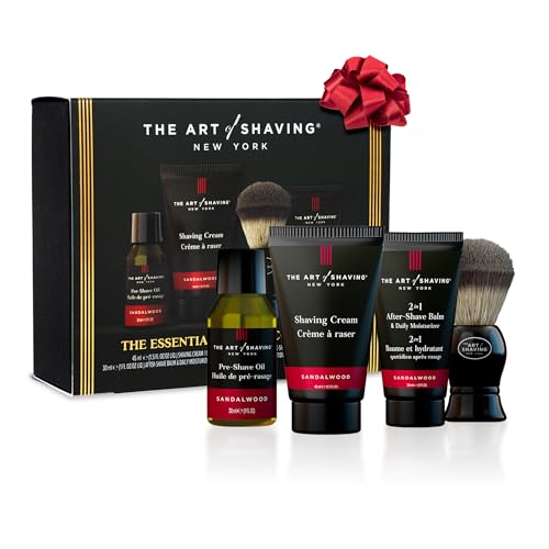 The Art of Shaving Sandalwood 4-in-1 Trial Kit ? Pre-Shave Oil, Shaving Cream, Shaving Brush & After-Shave Balm ? Protects Against Irritation and Razor Burn ? Hydrates and Nourishes Dry Skin