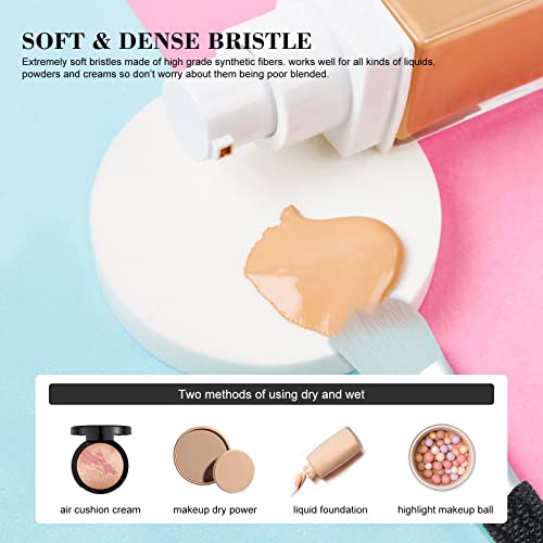 Makeup Brushes Bling Crystal Professional Face Cosmetics Blending Liquid Foundation Powder Concealer Eye Shadows Make Up Beauty Tool Glitter(12PCS) (Purely Handmade) (Black)