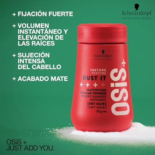 OSiS+ Dust It - Mattifying and Texturizing Volume Powder ? Long-Lasting Hold, Strong Control and Separation for Different Hair Styles