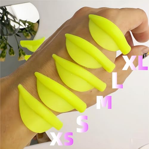 Lash Lift Shields C Curl Eyelash Lifting Shield Lami Lamination Roller Silicone Perm Rod Soft Lash Perming Pad Set For Lash Lift and Tint- Ribbons & Eye Patches (Lemon Flat C Curl Rods)
