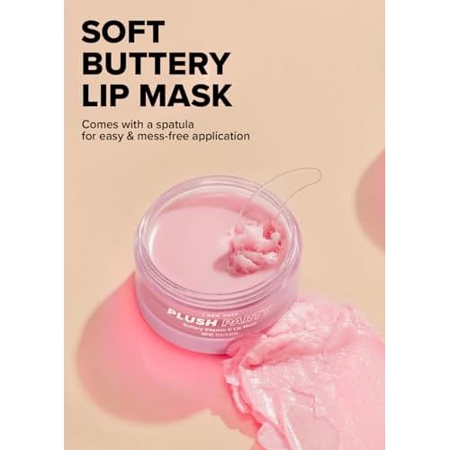 I DEW CARE Lip Scrub - Cushy Crush, 1.05 oz. + Lip Mask - Plush Party, 0.42 Oz Bundle