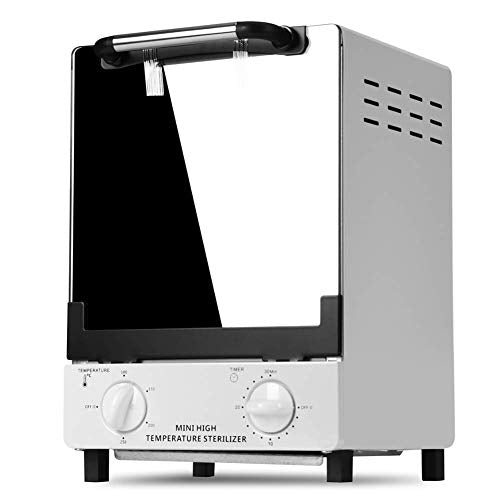 110V 12L Mini High Temperature Heat Metal Tool CleaningCabinet 1KW Timer Cleaner Box Two Layers for Manicure, Spa, Hair Beauty Salon, Dental Clinic, Lboratory or Family