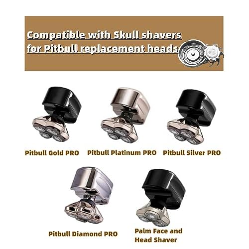 4Pcs Shaver Head Replacement Blade compatible with Skull Shaver Pitbull,Butterfly Kiss, and Palm Electric Razors