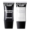 CCbeauty White & Black Face Paint, Cream Face Painting Kit, Professional Water Based Body Paint, Full Coverage Foundation Makeup, Halloween SFX Makeup For Clown Joker Mimes Skeleton Vampire Costume