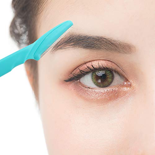 Eyebrow Razor 62 Pcs Multipurpose Exfoliating Dermaplaning Tool Trimming and Shaving Grooming for Face and Eyebrow Shaper for Women and Man Mooerca