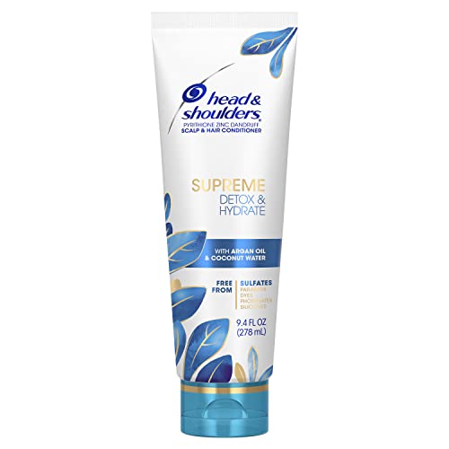 Head & Shoulders Supreme Detox & Hydrate Hair & Scalp Conditioner, Coconut, 9.4 Fl Oz