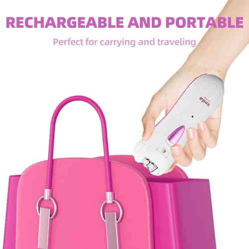 Epilator for Women, Smooth Glide Epilator for Face, Rechargeable Facial Epilator Hair Removal Face Trimmer Device with LED Light for Facial Armpit Bikini and Leg