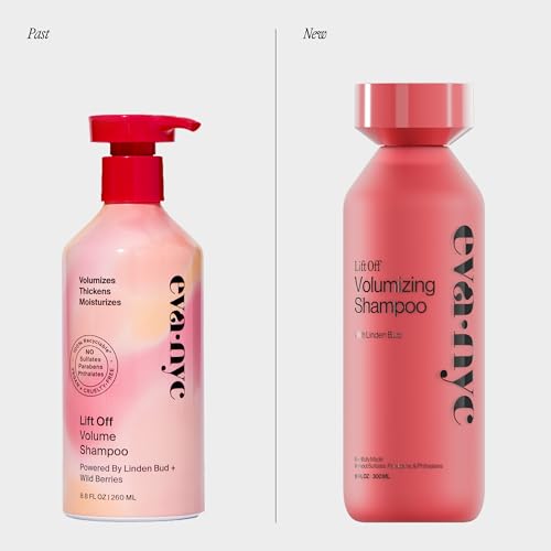 Eva NYC Volumizing Shampoo for Thin, Fine Hair - Instant Volume - Lightweight Cleansing Formula for Thicker Looking Strands - Volumize + Moisturize Hair - Sulfate Free - Salted Citron Scent - 10 fl oz