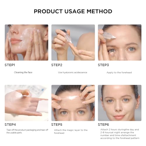 Forehead Wrinkle Patches Sheet Masks, Anti-Wrinkle Forehead Patches for Men & Women Facial Masks Skincare
