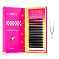 TDANCE U Lash Extensions 2D 3D 4D 5D UU Lash Fans Eyelash Extension U Shaped Natural Volume Lashes Extension Soft Matte Black Lashes(UU-2D-0.07-D,8-15mm)