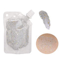 AMY'S DIARY Body Glitter Gel, Festival Glitter Halloween Costume MakeupEasy to Apply&Remove Mermaid Sequins Chunky Glitter for Body Face Hair, Long Lasting Sparkling (laser)