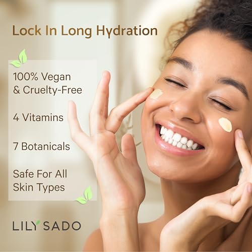 LILY SADO TEA+C¢â Coffee & Matcha Face Moisturizer - Natural Vegan Caffeine Facial Cream w Green Tea & Arabica Coffee Beans - Best Antioxidant, Anti-Wrinkle Moisturizing Lotion - Softens & Firms