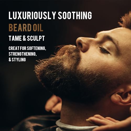 4 Fl Oz Beard Oil for Men- Vanilla & Unscented Natural Beard Wash with Argan and Jojoba Oil, Beard Conditioner for Deeply Moisturizes, Shea Butter Moisture for Men(2 Pack)