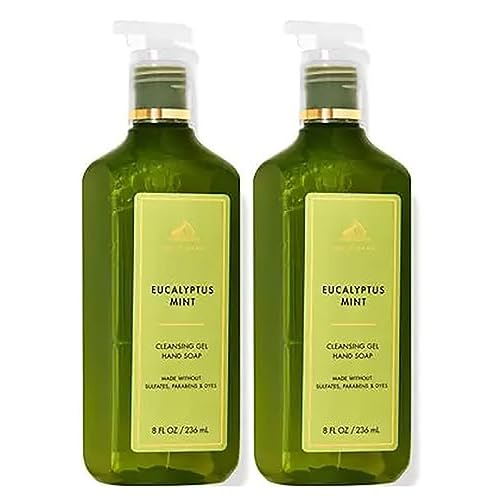 Bath and Body Works Cleansing Gel Hand Soap 8 Ounce 2-Pack (Eucalyptus Spearmint)