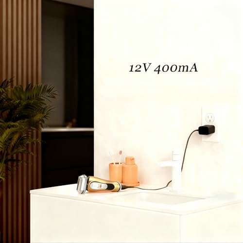 12V Charger Compatible with Braun Shaver S3 S6 S7 S8 S5 S9 S1 Series 1 3 5 6 7 8 9 340 3040s 390cc 720 790cc Wall Power Adapter Charging Cord for Electric Razor Trimmer