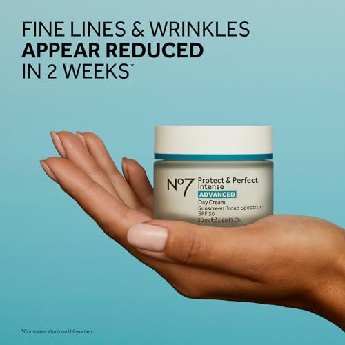 No7 Protect & Perfect Day & Night Face Moisturizer Bundle - Includes Intense Advanced Day Cream with SPF and Intense Advanced Night Cream for Face - 2-Piece Bundle