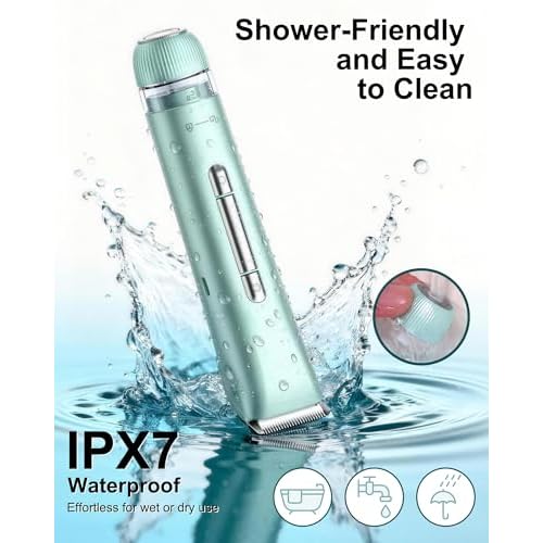 Electric Razors for Women | Dual Head Electric Shaver for Ladies for Facial Hair Removal, IPX7 Waterproof, Painless & Flawless, USB Rechargeable, for Face, Bikini, Body, Leg
