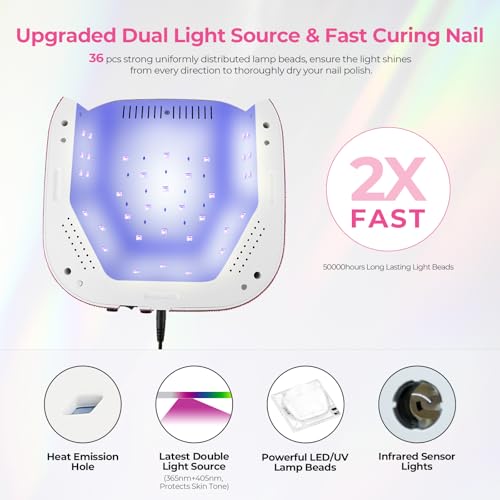 Nail Dust Collector, Powerful Vacuum Fan Vent Dust Collector Extractor Dust Suction Machine for Acrylic Nails Polishing, Nail Salon&Home, AB Diamond