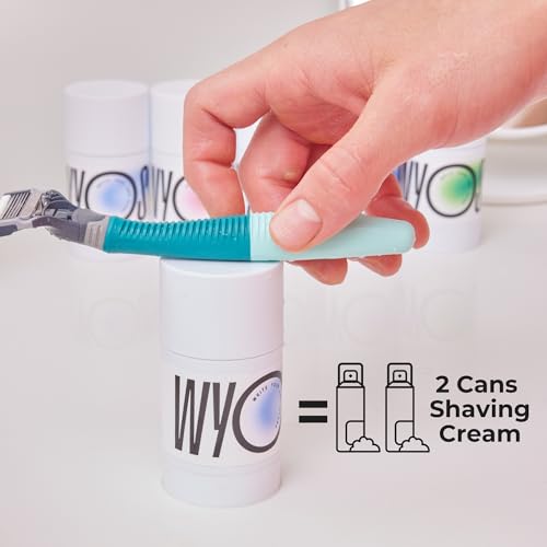 WYOS Shave Stick for Men ? Hydrating Glycerin Formula for Sensitive Skin, Smooth Glide for a Close Shave, Solid Shaving Cream Stick, Hands-Free, No Mess, Leak-Proof & TSA-Friendly, 3 Pack
