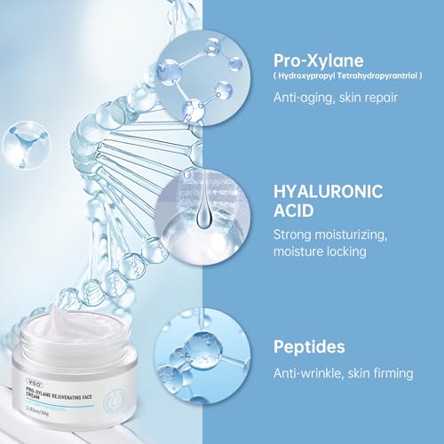 VGO Pro-Xylane Active Cream - Plumping & Firming, Daily Face Repair Moisturizer Hydrating for All Skin Types 30g / 1.02oz