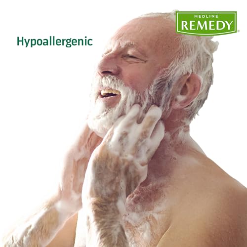 Medline Remedy Essentials Shampoo and Body Wash (4 fl oz), Full Body Cleanser with Aloe, For Adults & Elderly, Easy Rinse Gel for Bath, Shower or Bedside Bathing - 60 Count
