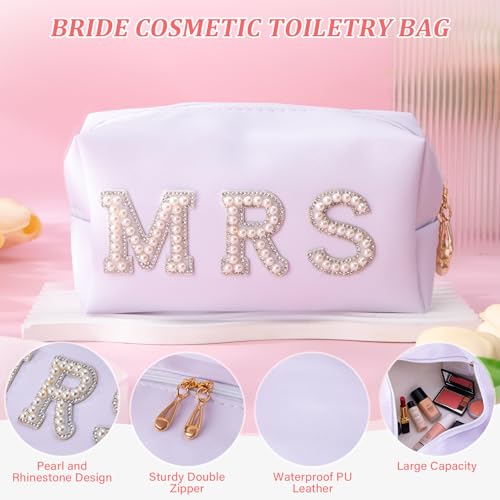 Bridal Shower Gifts Bride To Be Gifts Bride Slippers Mrs Jewelry Box Bride Hair Clip Scented Candle Wedding Engagement Bachelorette Gift for Bride To Be - 7PCS Bride Gift Greeting Card with Gift Box