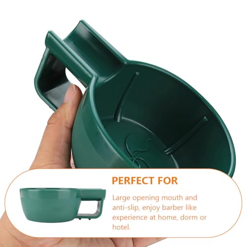 Shaving Bowl for Men Plastic Shave Soap Bowl with Large Wide Mouth Deep Design Thickened Anti-Slip Lathering Container for Home Dorm Hotel