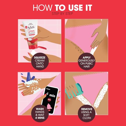Nad's Down Under Cream for Women, Intimate Hair Removal Cream 150 ml