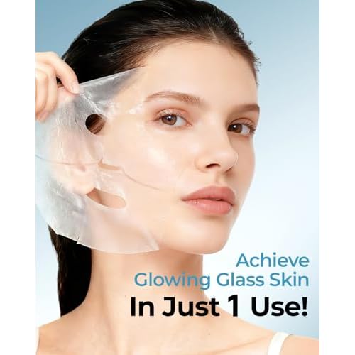 6 Pack Bio-Collagen Face Mask, Hydrating Overnight Masks, Fine Lines Face Lifting Mask for Elasticity, Pore Minimizing, Firming, Moisturizing, Facial Mask Skincare