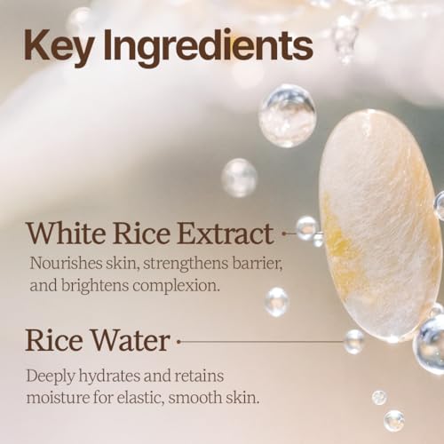White Rice Wash off Facial Mask l Daily Skincare Essential Korean Skin Care Produced from Domestically Harvested Ingredients, Gentle Hydrating & Soothing l 3.38 fl. Oz