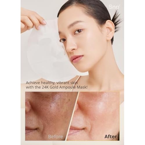 SNP [K Beauty 24K Gold Firming Eye Patch & 24K Gold Ampoule Sheet Mask