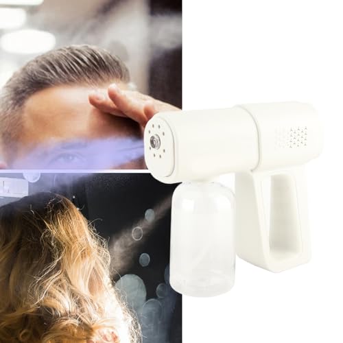 Nanometer Sprayer Machine, Rechargeable Blue Light Sprayer with Electrostatic Atomizer, Cordless Handheld Steam Gun for Skin Hair Home Office Public Places