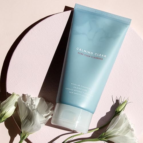 Leaders Calming Clear Acne Foam Cleanser ? Gentle Deep Cleanser for Acne-Prone Skin, Acne Skin Care, Calms Redness & Irritation, Controls Excess Sebum & Exfoliate Dead Skin Cells 150ml (5.07 oz)