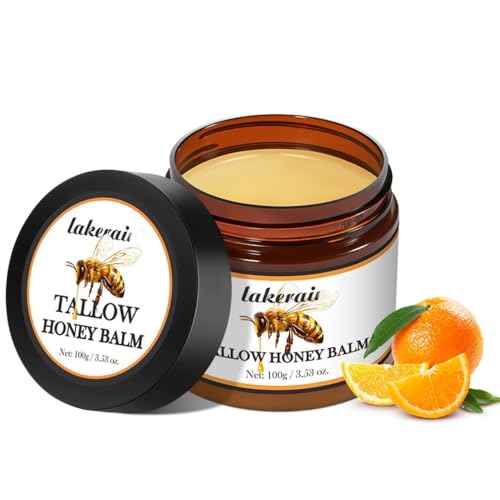 Beef Tallow and Honey Balm - Tallow Honey Skin Balm - Skin Moisturizer for Face & Body (01, Citrus)