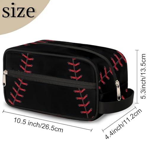 Baseball Kids Toiletry Bag for Boys, Kids Dopp Kit, Waterproof Lightweight Cosmetic Bag Wash Bag Toiletry Bag for Boys Toddler Travel Essential