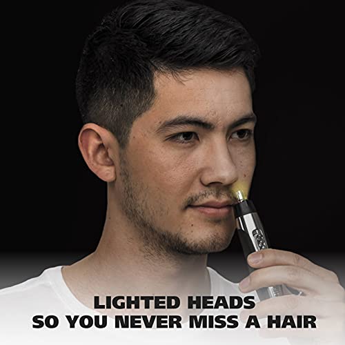 Wahl Lighted Battery Nose Hair Trimmer for Men & Women. Painless, Easy to See Nose, Ear, and Eyebrow Trimming with Built in Light, Battery Included. ? Model 3023283