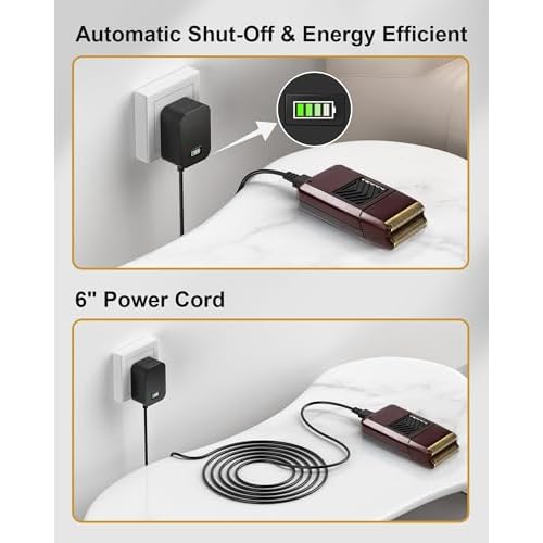 2V Charger for Wahl Shaver Shaper - Auto Power Off & Charging Display 2V Power Cord for Wahl Trimmer 8061, 8163, 8786-1001, 7367, 7357, 7029, 7060, 4000, 5-Star Series for Whal Clipper Power Cord