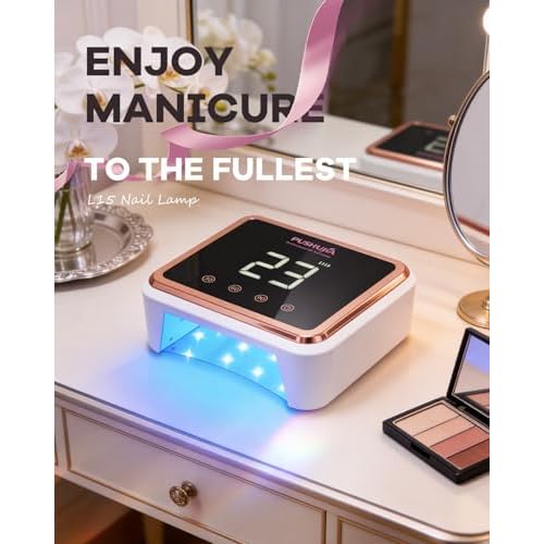 Professional Rechargeable UV LED Nail Lamp,Cordless UV Nail Dryer for Gel Polish with 3 Timer Settings (30/60/90s), Smart Infrared Sensor & LCD Display, 30 UV/LED Beads