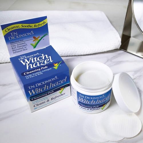 T.N. Dickinson's Witch Hazel Cleansing Pads, 60 Count (Pack of 2)