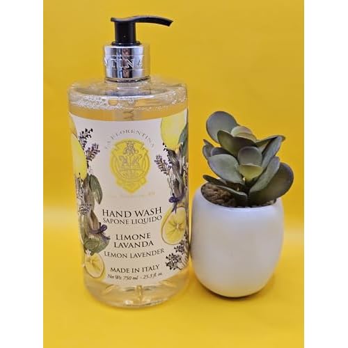 LA FLORENTINA Lemon Lavender Hand Wash, 25.3 Fl Oz, Made in Italy