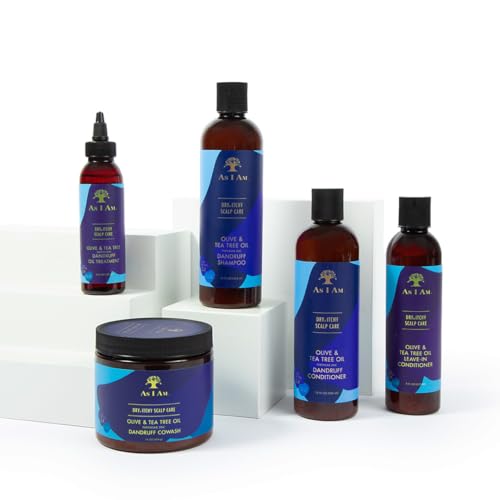 As I Am Dry & Itchy Scalp Care Leave In Conditioner - 8 ounce - Enriched with Piroctone Olamine, Ceramides, Olive Oil, and Tea Tree Oil