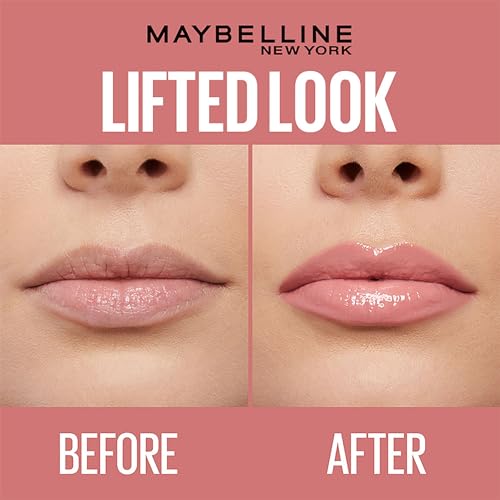 MAYBELLINE Lifter Gloss 2-Pack with Hyaluronic Acid, Moon Nude Pink & Topaz Terracotta Neutral, Both 0.18 Ounce