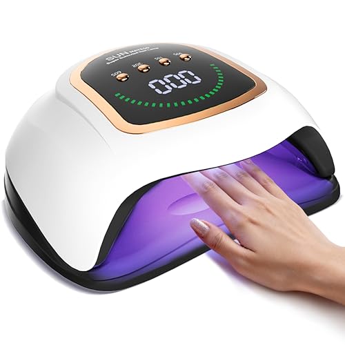 Gugusure 2025 Upgrade 200W UV Nail Lamp. Nail Dryer for Gel Polish with Auto Sensor and 4 Timer Settings, Professional Curing Lamp Light with 42 LED Beads for Salon and Home.Ideal Gift for Nail Lovers