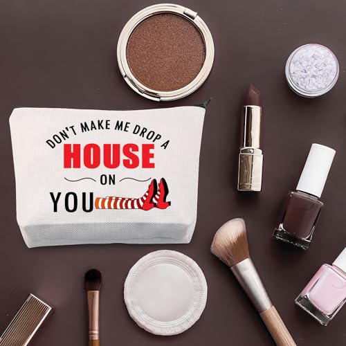 BDPWSS Don't Make Me Drop a House On You Wizard Fans Makeup Bag for Women Friend (Drop a house bag)