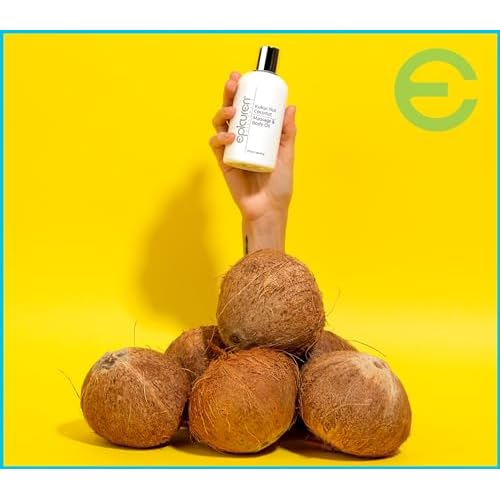 Epicuren Discovery Kukui Nut Coconut Massage & Body Oil, 8 oz.