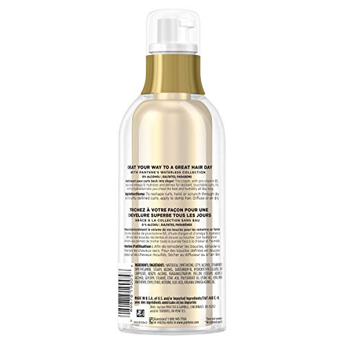 Pantene Sulfate Free Curl Affair Curl (Re) Shaping Cream w/ Blackcurrant, 3.7 oz, 2.904 Fl oz