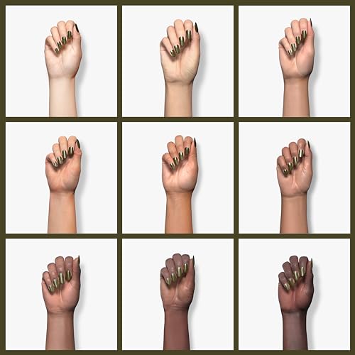 essie Salon-Quality Nail Polish, Vegan, Fall 2023, Olive Green, Meet Me at Midnight, 0.46 fl oz